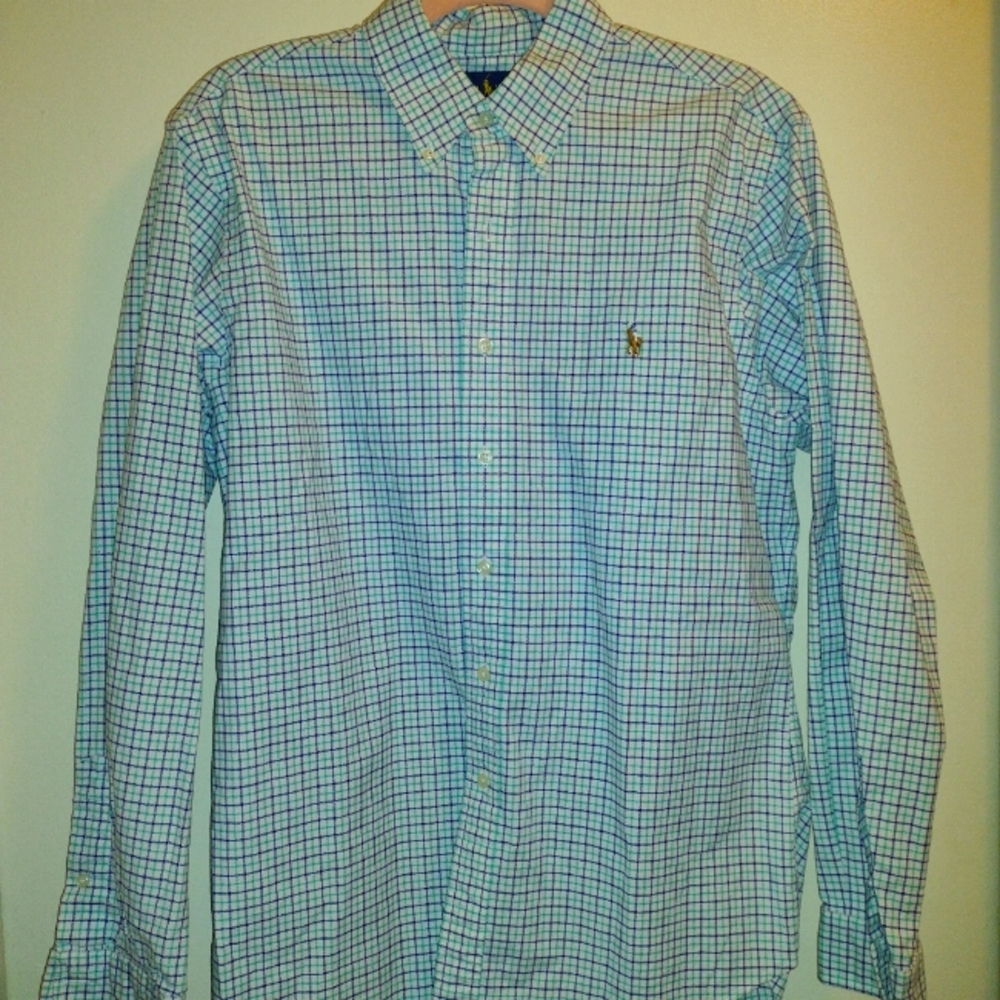 Ralph Lauren men shirt, L, slim fit, stretch Oxford,pre-owned,no wear